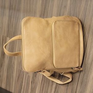 Vegan leather mini backpack